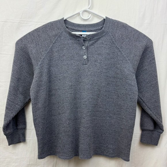 Old Navy Long Sleeve Cozy Shrunk Sweater Women 2XL Gray Panther - Picture 1 of 7